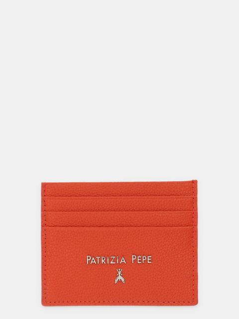 Patrizia Pepe etui na karty skórzane kolor pomarańczowy CQ7001 L001 - zdjęcie produktu nr 1