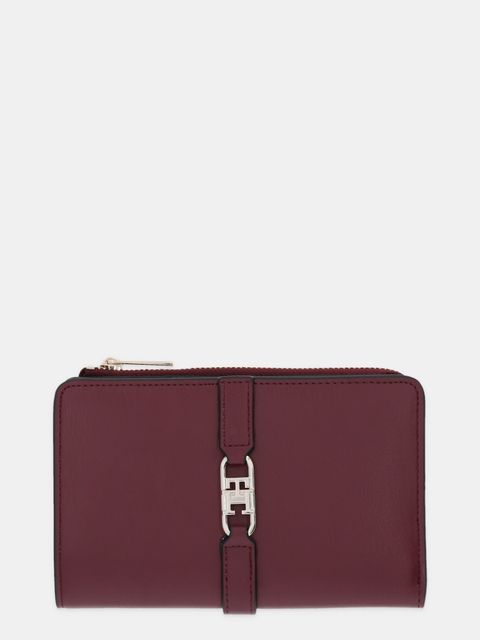 Tommy Hilfiger portfel damski kolor bordowy AW0AW17752 - zdjęcie produktu nr 1