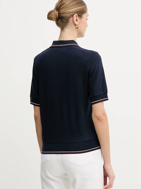 Tommy Hilfiger polo damski kolor granatowy WW0WW47853