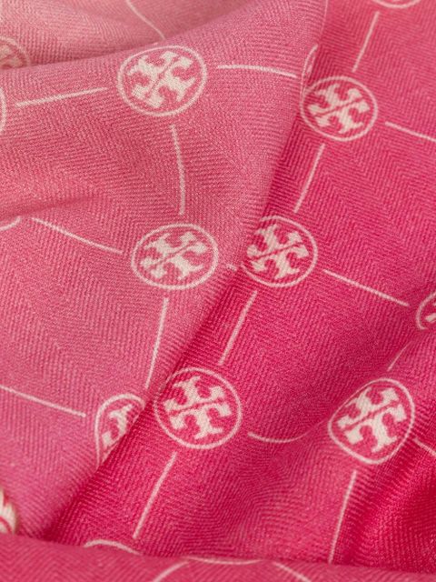 Tory Burch T Monogram scarf - Pink
