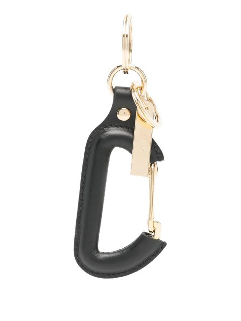 Prada leather carabiner keyring - Black - zdjęcie produktu nr 1