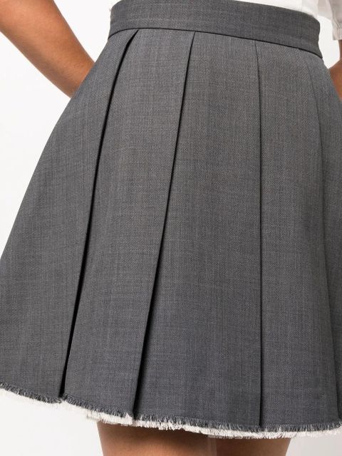SHUSHU/TONG pleated A-line skirt - Grey