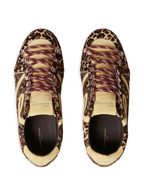 Claudie Pierlot leopard-print lace-up shoes - Brown