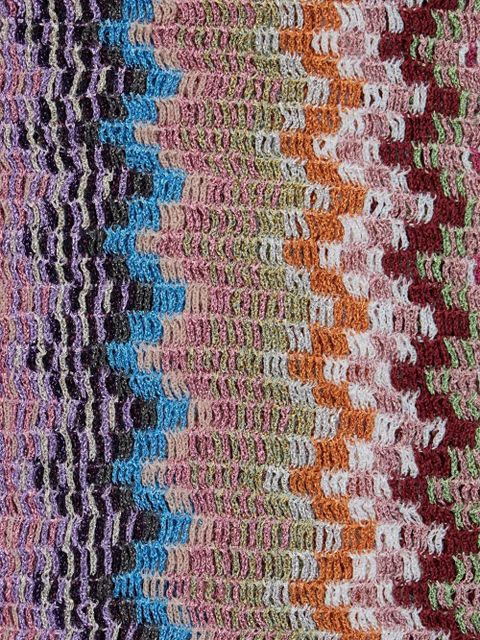 Missoni zigzag fringe scarf - Blue