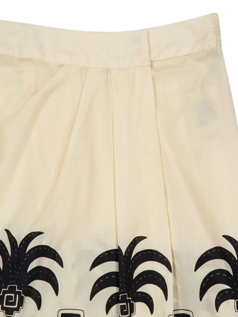 Johanna Ortiz palm-print wrap maxi skirt - White - zdjęcie produktu nr 2