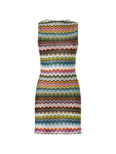Missoni zigzag-patten knitted mini dress - Blue - zdjęcie produktu nr 1
