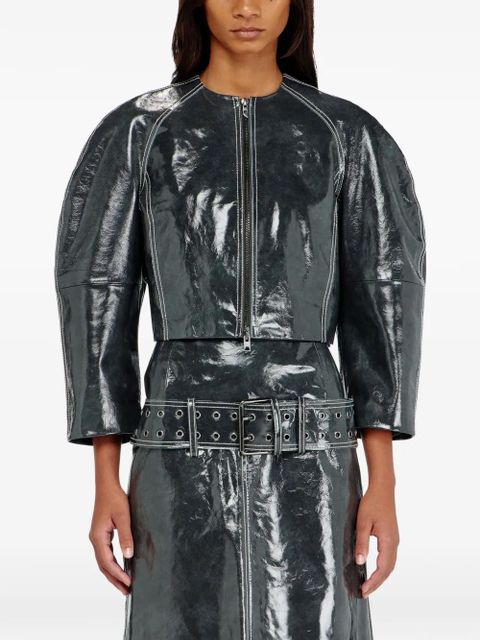 Diesel zip-up cropped jacket - Grey