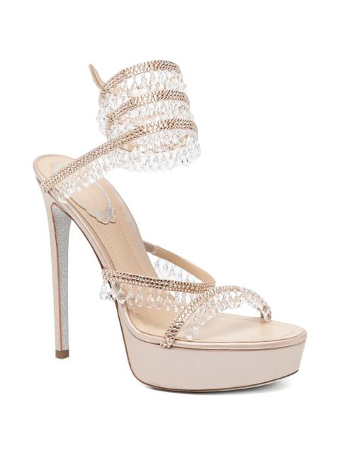 René Caovilla rhinestone heeled sandals - Neutrals - zdjęcie produktu nr 2
