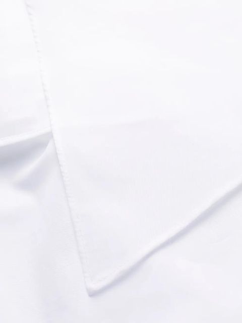 Off-White draped asymmetric cotton-poplin shirt dress