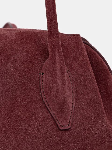 Yuzefi torebka zamszowa OYSTER kolor bordowy YUZCO-HB-OYSB-S024