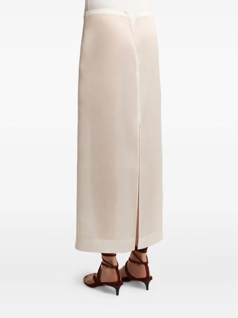 KHAITE slit skirt - White