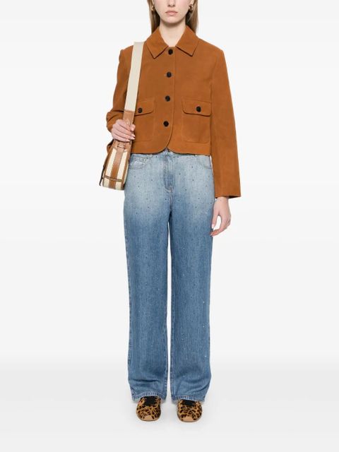 Self-Portrait suede jacket - Brown - zdjęcie produktu nr 2