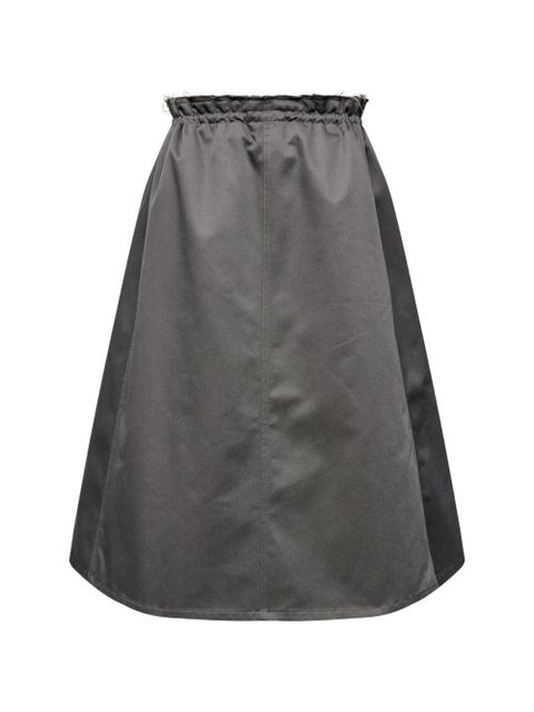 MM6 Maison Margiela ruffled-detail midi skirt - Grey - zdjęcie produktu nr 1