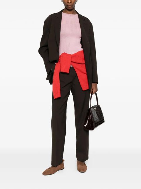 The Frankie Shop Bea button-fastening single-breasted blazer - Brown - zdjęcie produktu nr 2