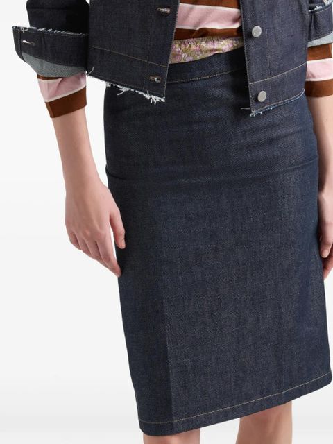 Prada denim pencil mini skirt - Blue