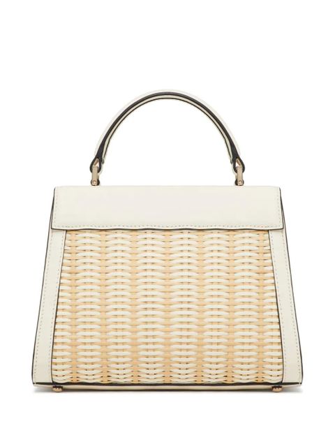 Valentino Garavani small VSling wicker top-handle bag - Neutrals