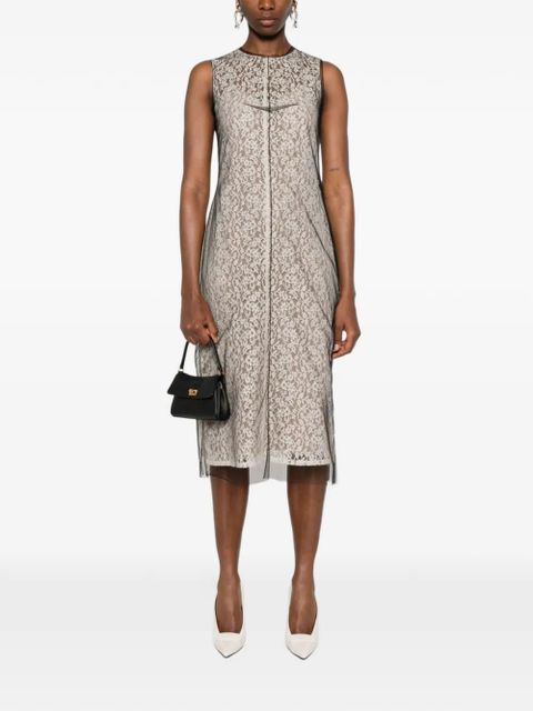 FENDI lace midi dress - Neutrals - zdjęcie produktu nr 2