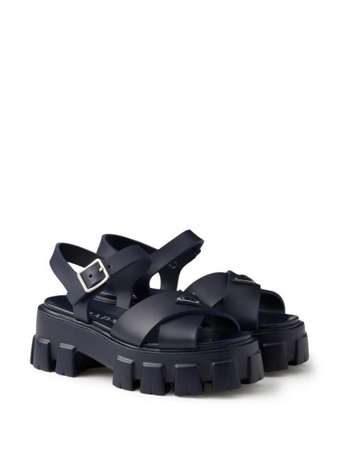 Prada 55mm Monolith sandals - Blue