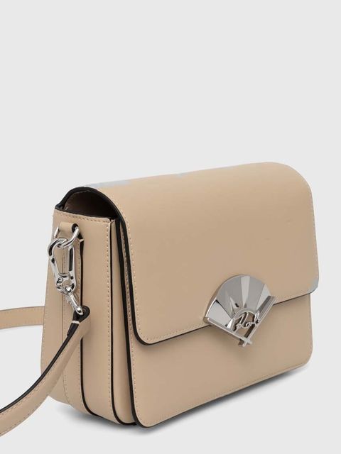 Karl Lagerfeld torebka skórzana kolor beżowy - zdjęcie produktu nr 2