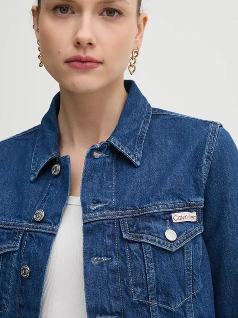 Calvin Klein Jeans kurtka kolor niebieski przejściowa J20J225183