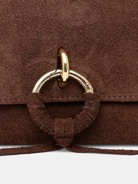 Answear.LAB torebka zamszowa kolor brązowy