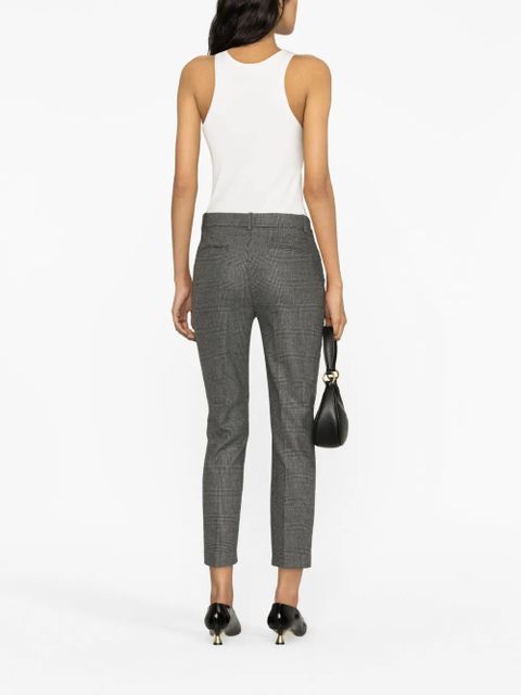 PINKO Bello checkered slim-fit trousers - Grey