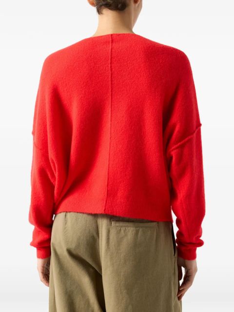 American Vintage long-sleeve boat-neck sweater - Red