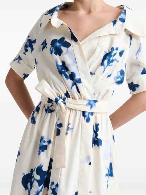 Altuzarra Lydia floral-print belted dress - Neutrals