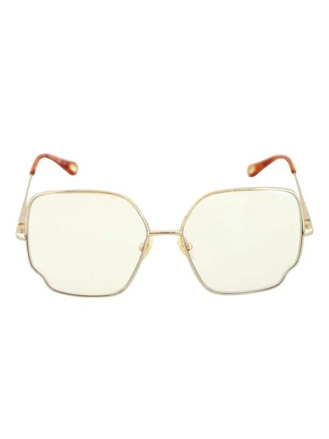 Chloé geometric-frame sunglasses - Gold - zdjęcie produktu nr 1