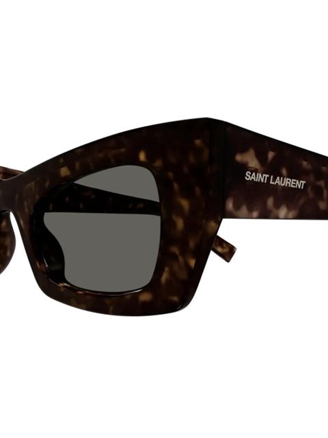Saint Laurent Eyewear geometric-frame sunglasses - Brown - zdjęcie produktu nr 2