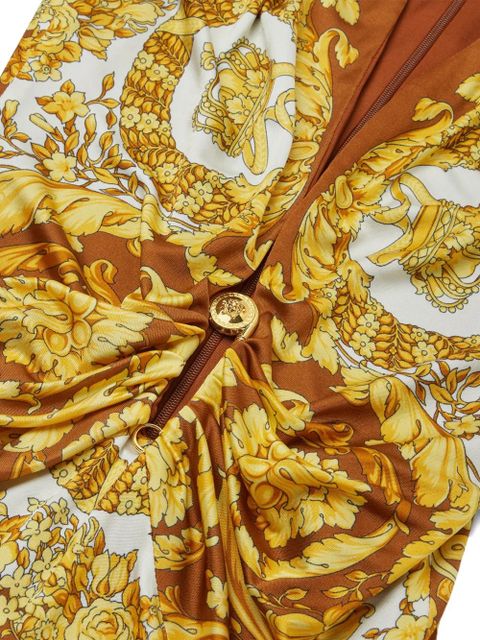 Versace baroque-print long-sleeve blouse - Yellow