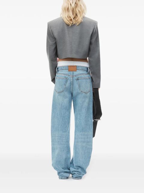 Alexander Wang layered cropped blazer - Grey