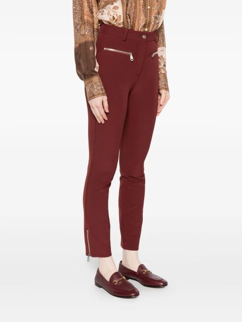 ETRO zip-detail trousers - Red