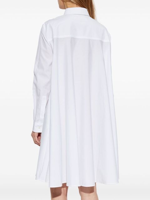 Marni logo-embroidered shirt dress - White