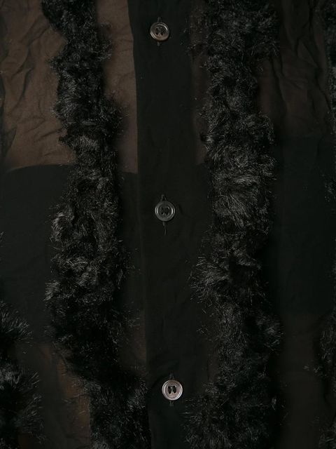 Comme Des Garçons embellished sheer shirt - Black