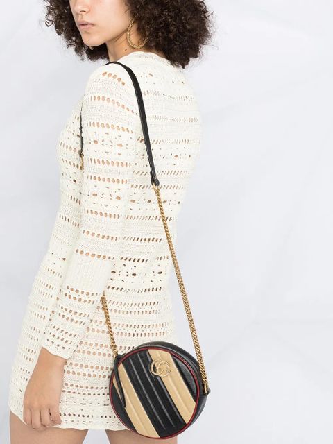 Saint Laurent pointelle-knit detail dress - White