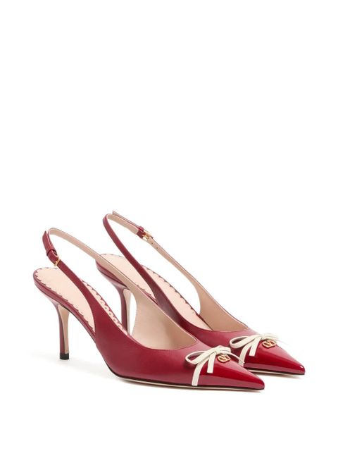 Valentino Garavani 80mm Bepointy VLogo slingback pumps - Red - zdjęcie produktu nr 2