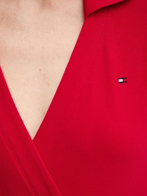 Tommy Hilfiger sukienka kolor czerwony maxi rozkloszowana WW0WW45733