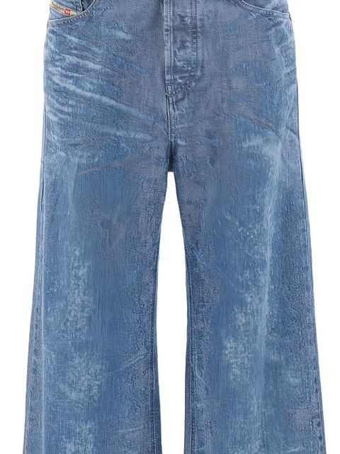 Diesel distressed-detail wide-leg jeans - Blue