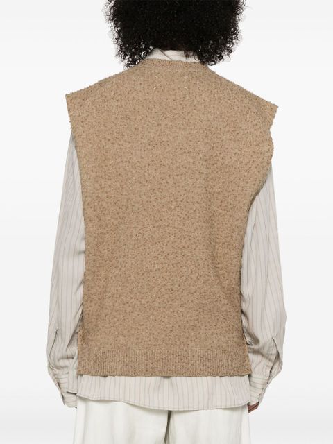 Maison Margiela piled-knit vest - Brown