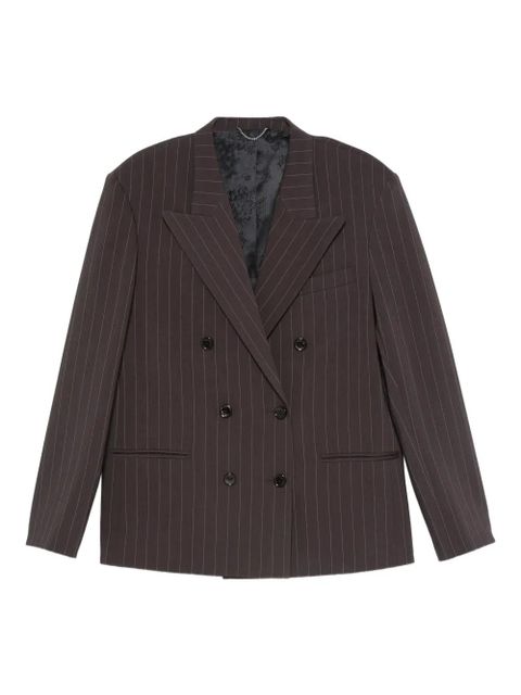 Magda Butrym striped double-breasted blazer - Brown - zdjęcie produktu nr 1