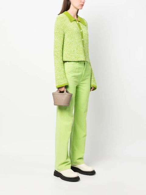 Marni micro Tropicalia leather tote bag - Brown