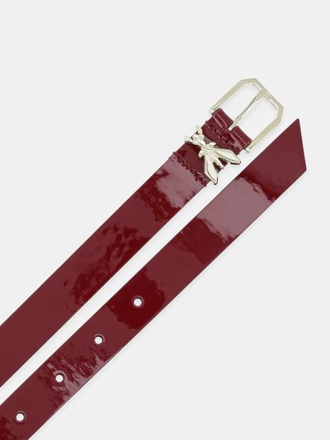 Patrizia Pepe pasek skórzany damski kolor bordowy 8W0045 L125 - zdjęcie produktu nr 2