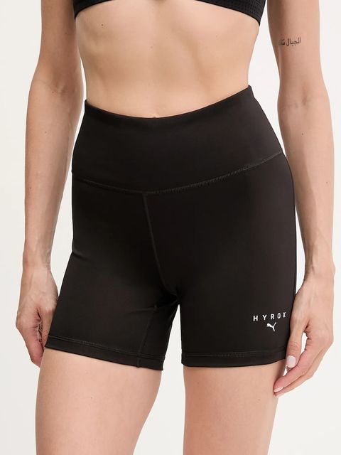 Puma szorty treningowe PUMA x HYROX damskie kolor czarny gładkie high waist 527636 - zdjęcie produktu nr 1