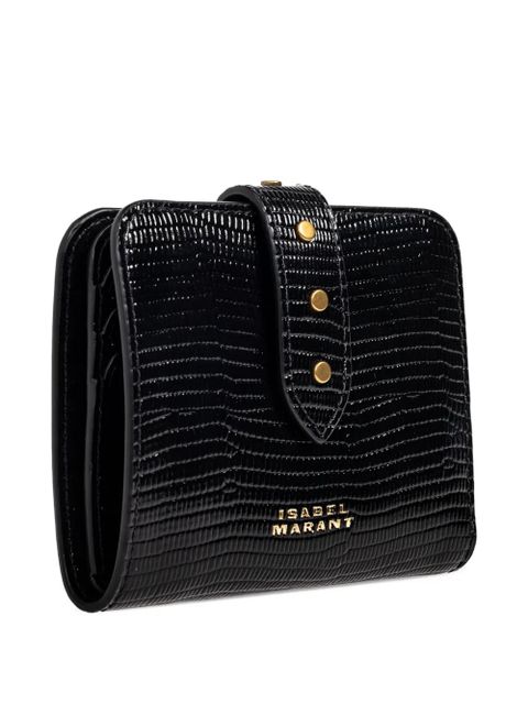 ISABEL MARANT logo-plaque wallet - Black
