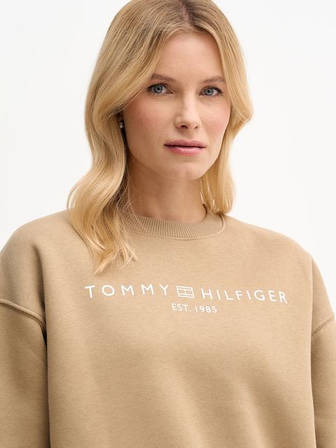 Tommy Hilfiger bluza damska kolor beżowy z nadrukiem WW0WW47831