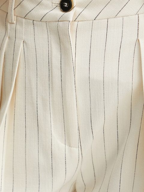 Simona Corsellini szorty damskie kolor beżowy wzorzyste high waist P25CPSH001