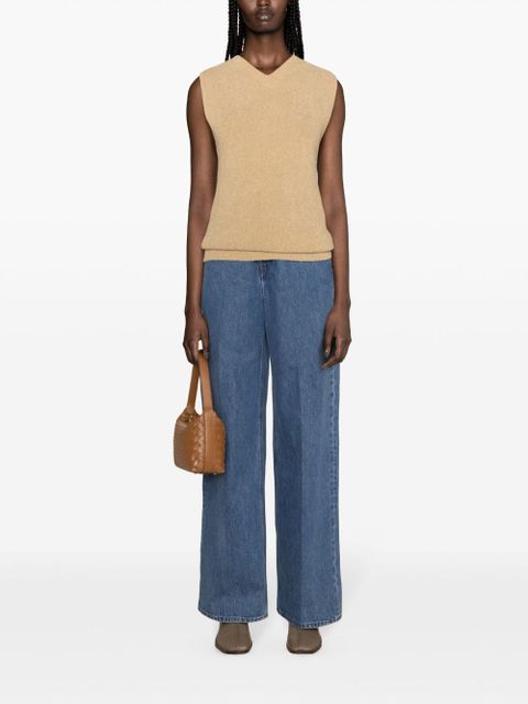 TOTEME V-neck terry-cloth vest - Neutrals