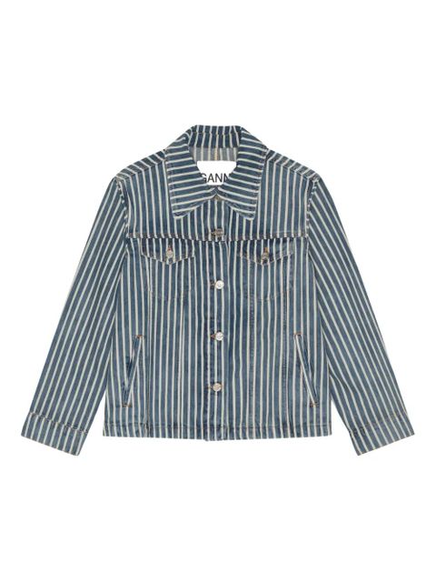 GANNI striped denim jacket - Blue - zdjęcie produktu nr 1