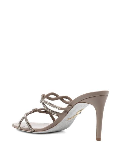 René Caovilla 80mm braided sandals - Grey